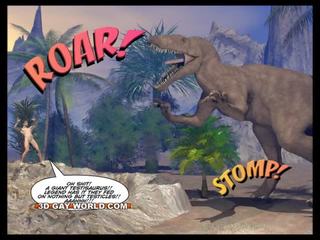 Cretaceous 곡괭이 3d 명랑한 만화의 sci-fi 성인 클립 이야기